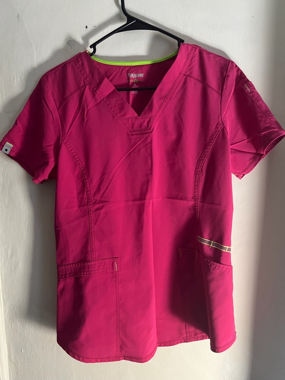 SCRUBSTAR Women’s Hot Pink V-Neck Scrub Top